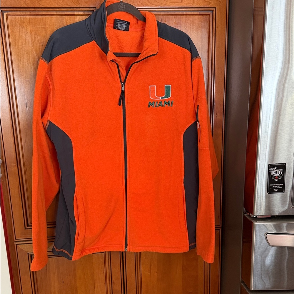 Colosseum Orange and gray Miami hurricanes Performance Jacket